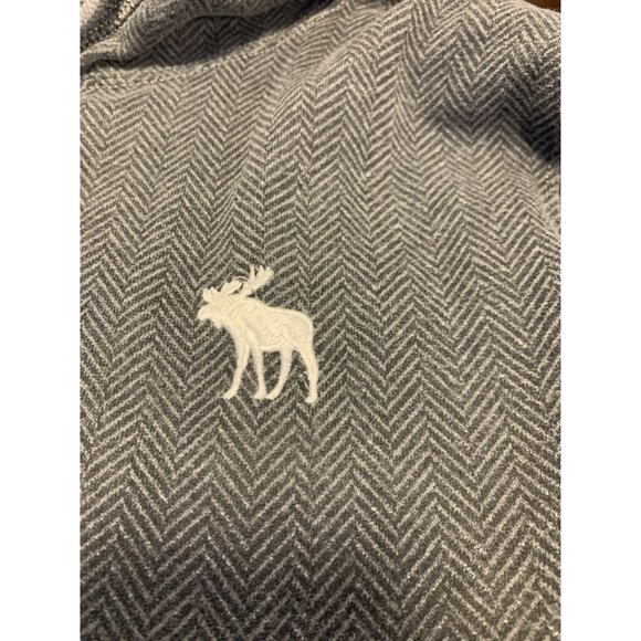 Abercrombie & Fitch S Soft Fleece Catton Chevron Pullover Hoodie Jacket - Picture 4 of 8